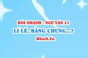Tính thuyết phục của lí lẽ, bằng chứng trong văn bản nghị luận? Ngữ Văn lớp 11